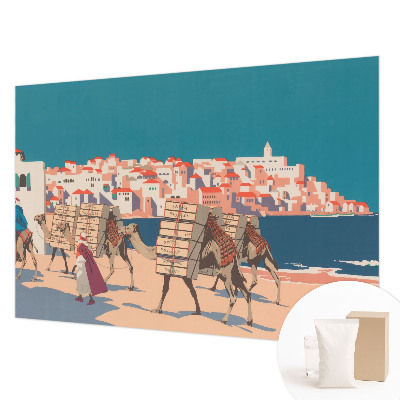 Stenska dekoracija fototapeta Karavana kamel