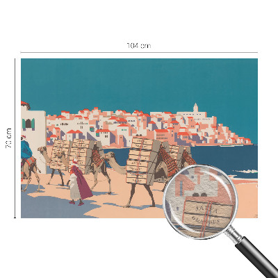 Stenska dekoracija fototapeta Karavana kamel