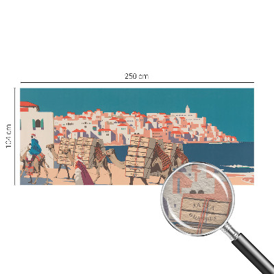 Stenska dekoracija fototapeta s motivom karavane kamel
