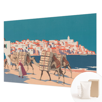 Stenska dekoracija fototapeta Karavana kamel