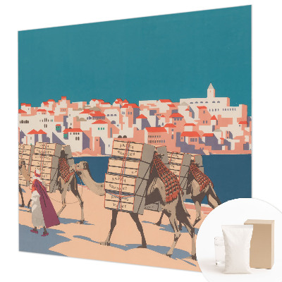 Stenska dekoracija fototapeta Karavana kamel