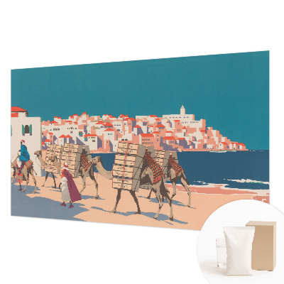 Stenska dekoracija fototapeta Karavana kamel