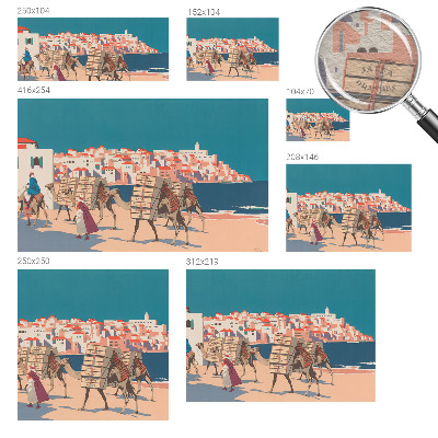 Stenska dekoracija fototapeta Karavana kamel