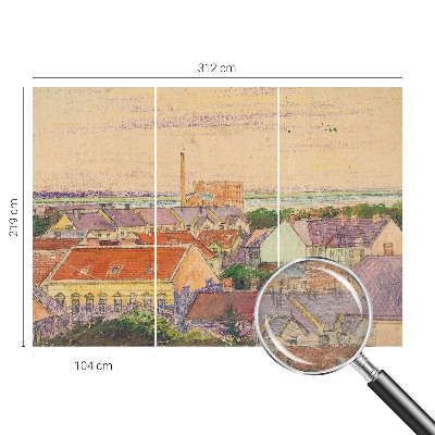 Fototapeta s tiskom z motivom mestnih streh