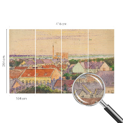 Fototapeta s tiskom z motivom mestnih streh