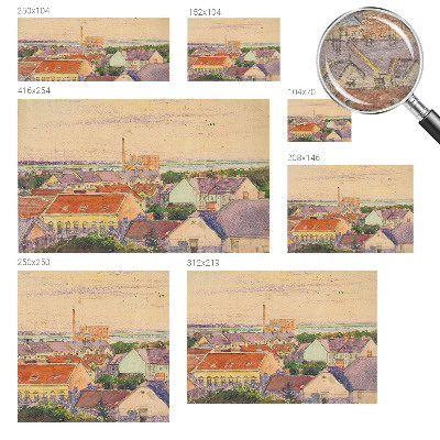 Fototapeta s tiskom z motivom mestnih streh
