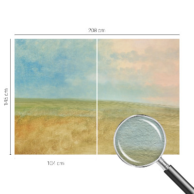 Stenska fototapeta flis v pastelnih poljih