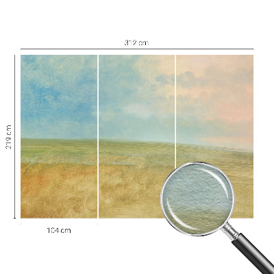 Stenska fototapeta flis v pastelnih poljih