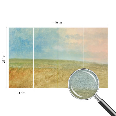Stenska fototapeta flis v pastelnih poljih