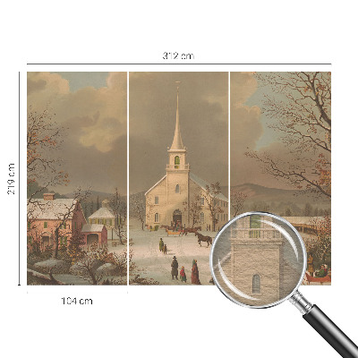 Fototapeta za dnevno sobo z motivom zimske pokrajine