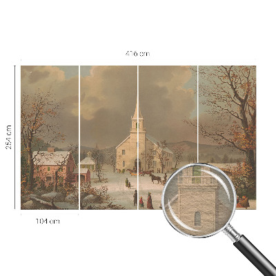 Fototapeta za dnevno sobo z motivom zimske pokrajine