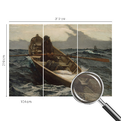 Fototapeta za spalnico z motivom ribiča na morju