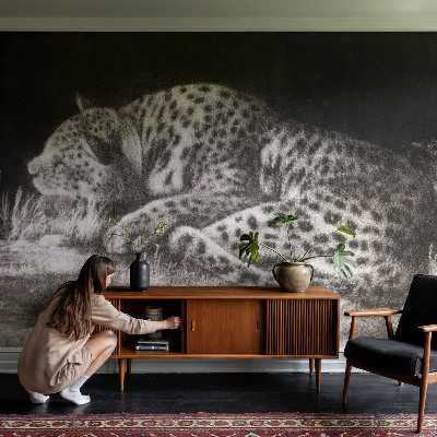 Foto tapeta z motivom leoparda, ki počiva