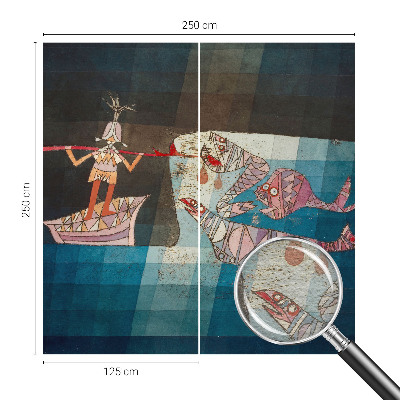Flis fototapeta z motivom ribiča lovca