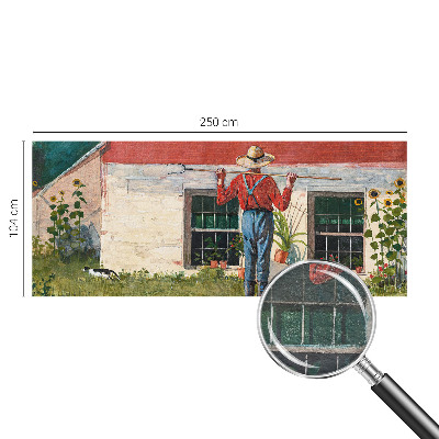 Fototapeta za dnevno sobo z motivom vaškega prizora