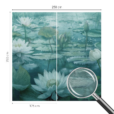 Stenska fototapeta flis z motivom vodnih rož