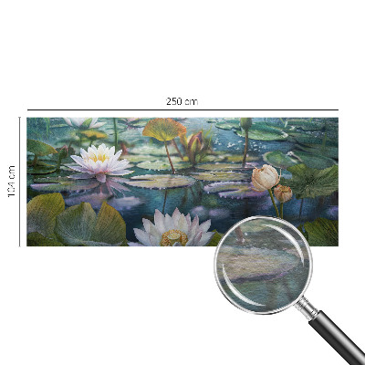 Fototapeta za steno z motivom rož v ribniku