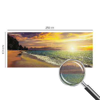 Samolepilna fototapeta za spalnico z motivom plaže ob sončnem zahodu