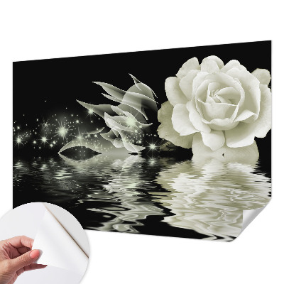3D fototapeta s svetlečo vrtnico