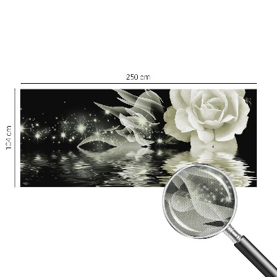 3D fototapeta s svetlečo vrtnico