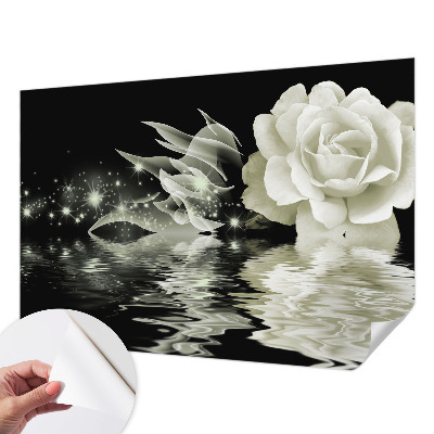 3D fototapeta s svetlečo vrtnico