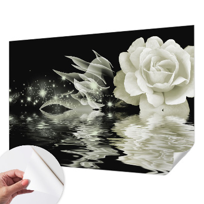 3D fototapeta s svetlečo vrtnico