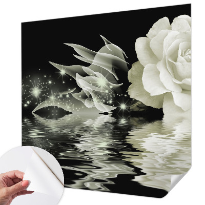 3D fototapeta s svetlečo vrtnico