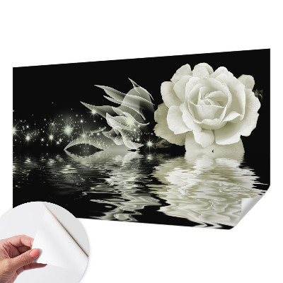 3D fototapeta s svetlečo vrtnico