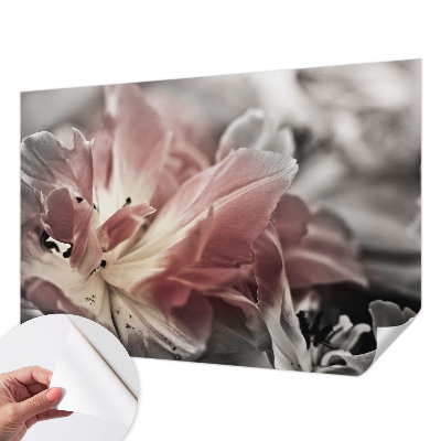 Fototapeta za otroško sobo v pastelnih barvah s cvetličnim motivom