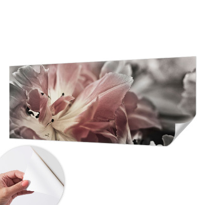 Fototapeta za otroško sobo v pastelnih barvah s cvetličnim motivom