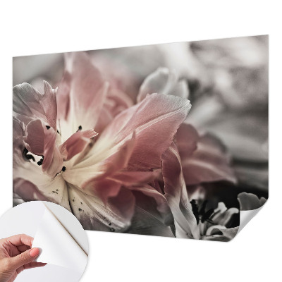 Fototapeta za otroško sobo v pastelnih barvah s cvetličnim motivom