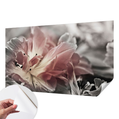 Fototapeta za otroško sobo v pastelnih barvah s cvetličnim motivom