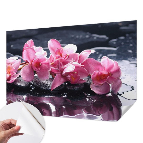 Samolepilna fototapeta za spalnico z motivom cvetlične elegance