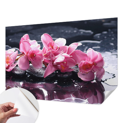 Samolepilna fototapeta za spalnico z motivom cvetlične elegance