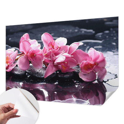 Samolepilna fototapeta za spalnico z motivom cvetlične elegance