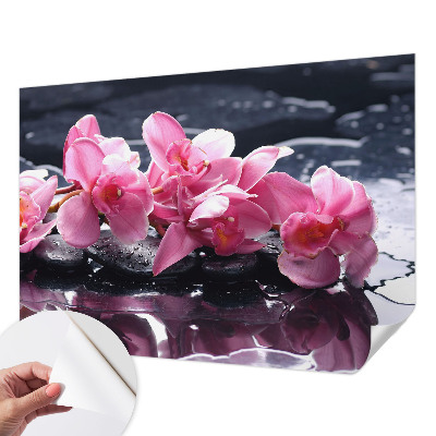 Samolepilna fototapeta za spalnico z motivom cvetlične elegance
