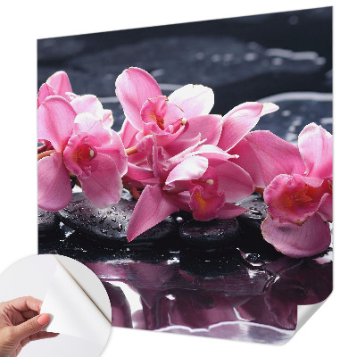 Samolepilna fototapeta za spalnico z motivom cvetlične elegance