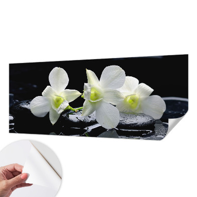 3D fototapeta z motivom cvetja in kamnov