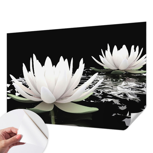 Fototapeta za otroško sobo z motivom vodnih rož