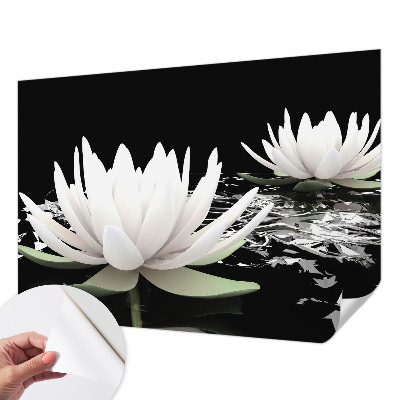 Fototapeta za otroško sobo z motivom vodnih rož