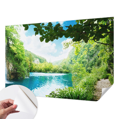 Samolepilna fototapeta za spalnico z motivom naravne oaze