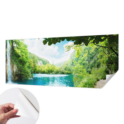 Samolepilna fototapeta za spalnico z motivom naravne oaze
