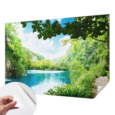 Samolepilna fototapeta za spalnico z motivom naravne oaze