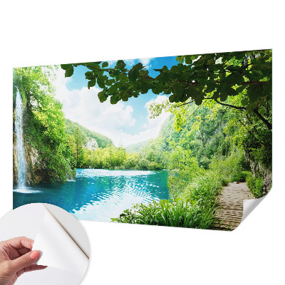 Samolepilna fototapeta za spalnico z motivom naravne oaze
