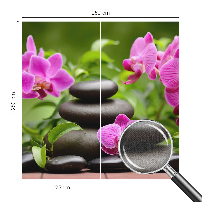 3D fototapeta z motivom orhidej in kamnov