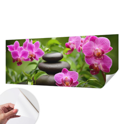 3D fototapeta z motivom orhidej in kamnov