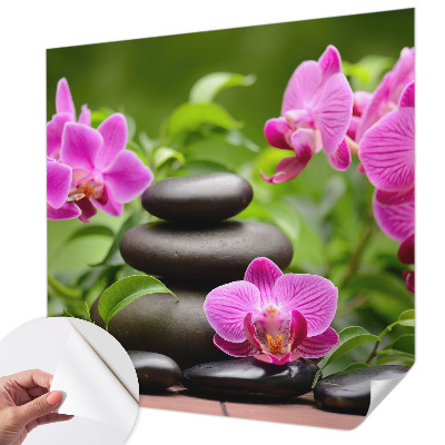 3D fototapeta z motivom orhidej in kamnov