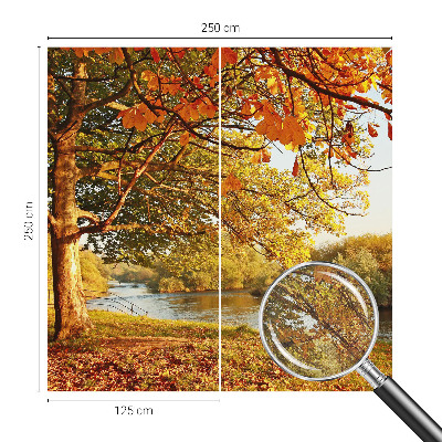Samolepilna fototapeta za dnevno sobo z motivom obalne jeseni