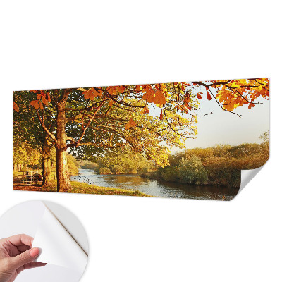 Samolepilna fototapeta za dnevno sobo z motivom obalne jeseni