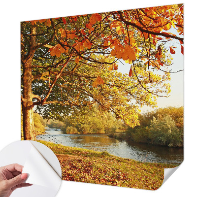 Samolepilna fototapeta za dnevno sobo z motivom obalne jeseni